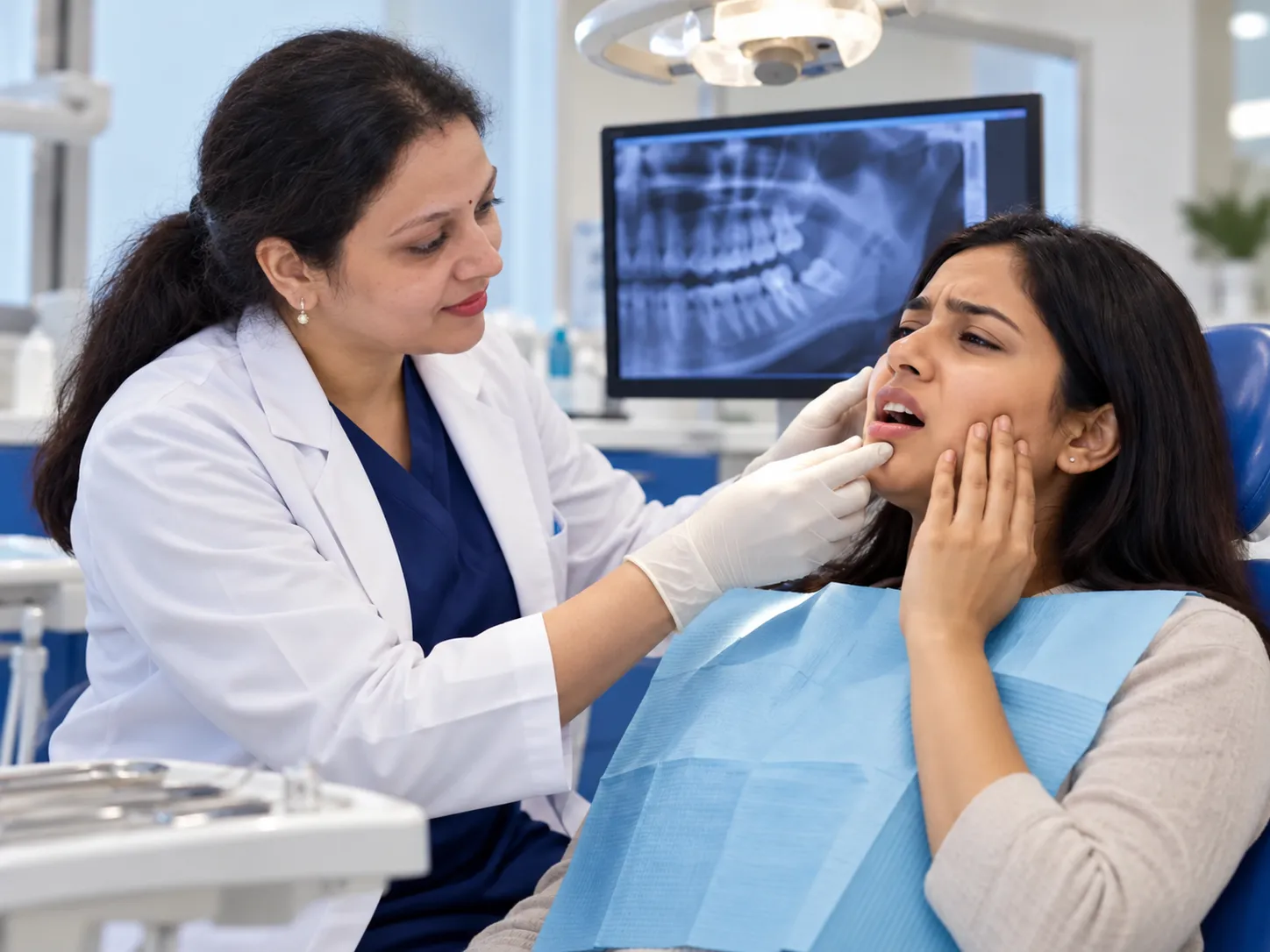 You have recurrent pain or swelling around a wisdom tooth